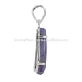 Lovely Charoite Gemstone 925 Bijoux Pendentif en Argent Sterling